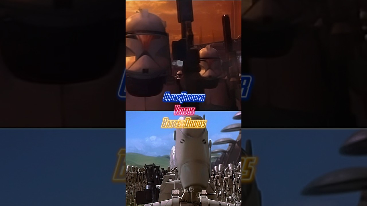 Clone Trooper vs Battle Droids #starwars #trendingshorts #vs #viral
