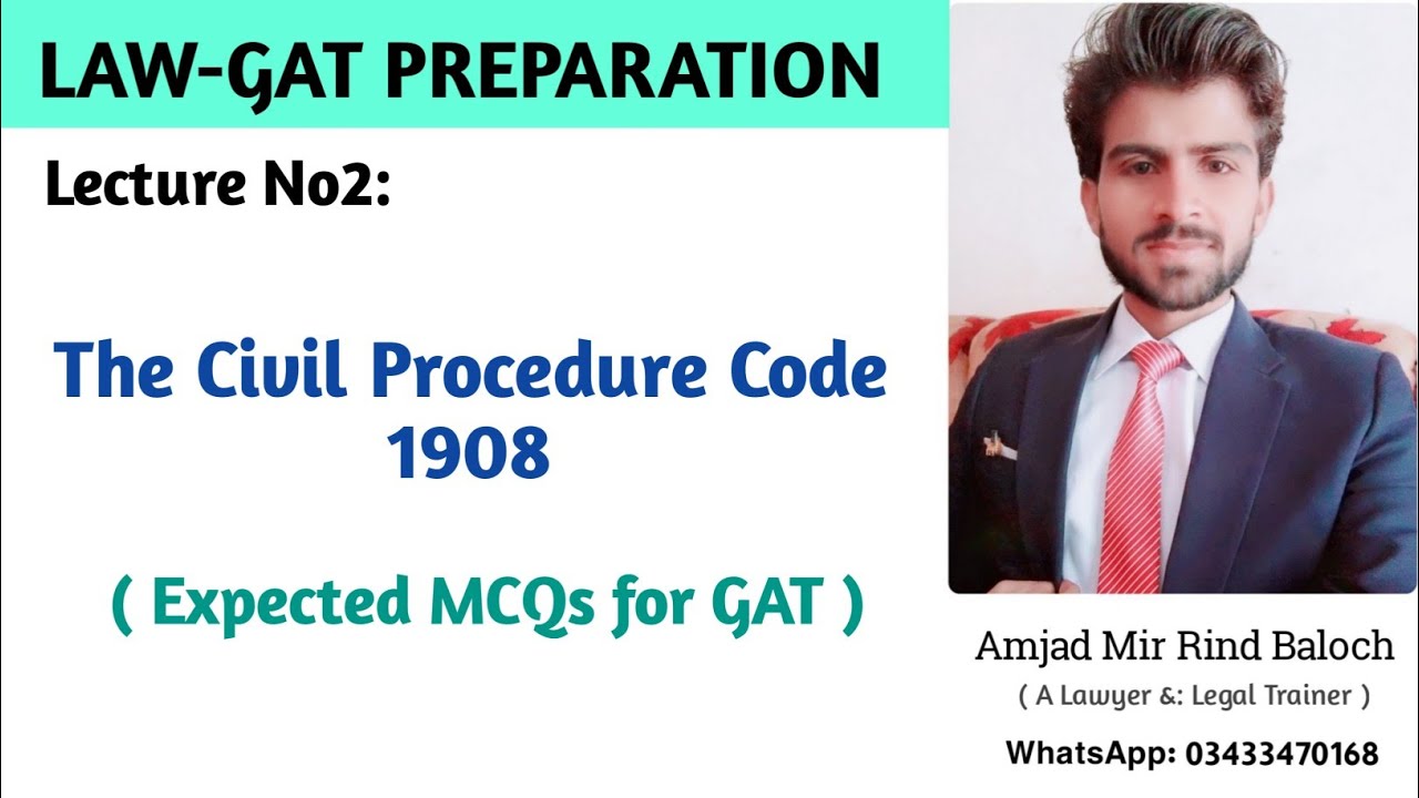 Law GAT Preparation Lecture 2 | Civil Procedure Code 1908 Expected questions for GAT by AMRB