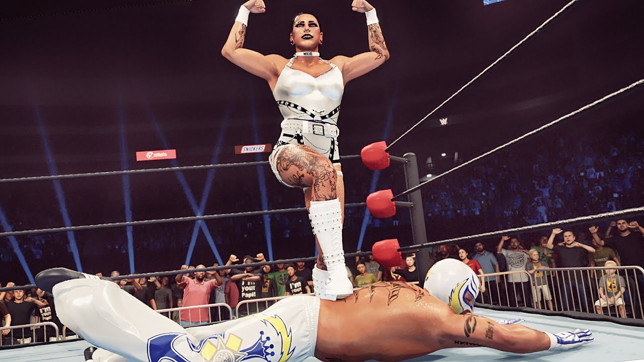 WWE 2k23 MODS: Rhea Ripley vs Rey Mysterio '06, intergender wrestling