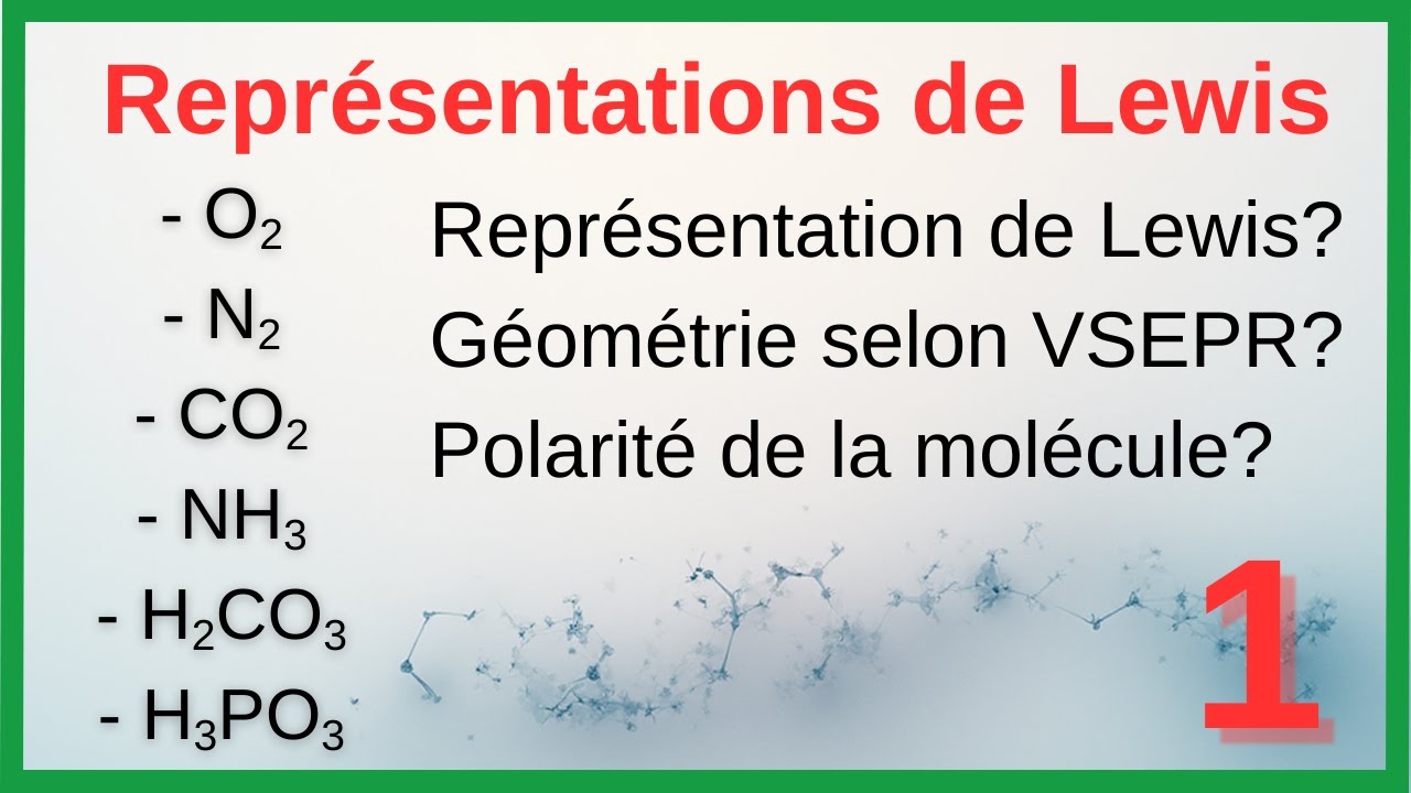 LEWIS, VSEPR et POLARITÉ de molécules, 1/6