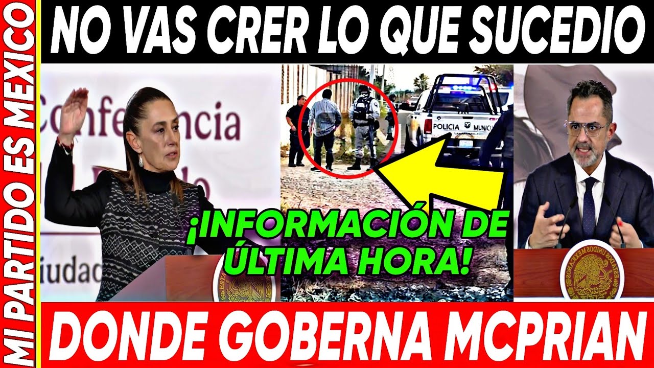 ÚLTIMA HORA ¡ASI REACCIÓNO CLAUDIA! NO VAS A CREER QUE SUCEDIO EN DONDE GOBERNA EL MCORIAN 