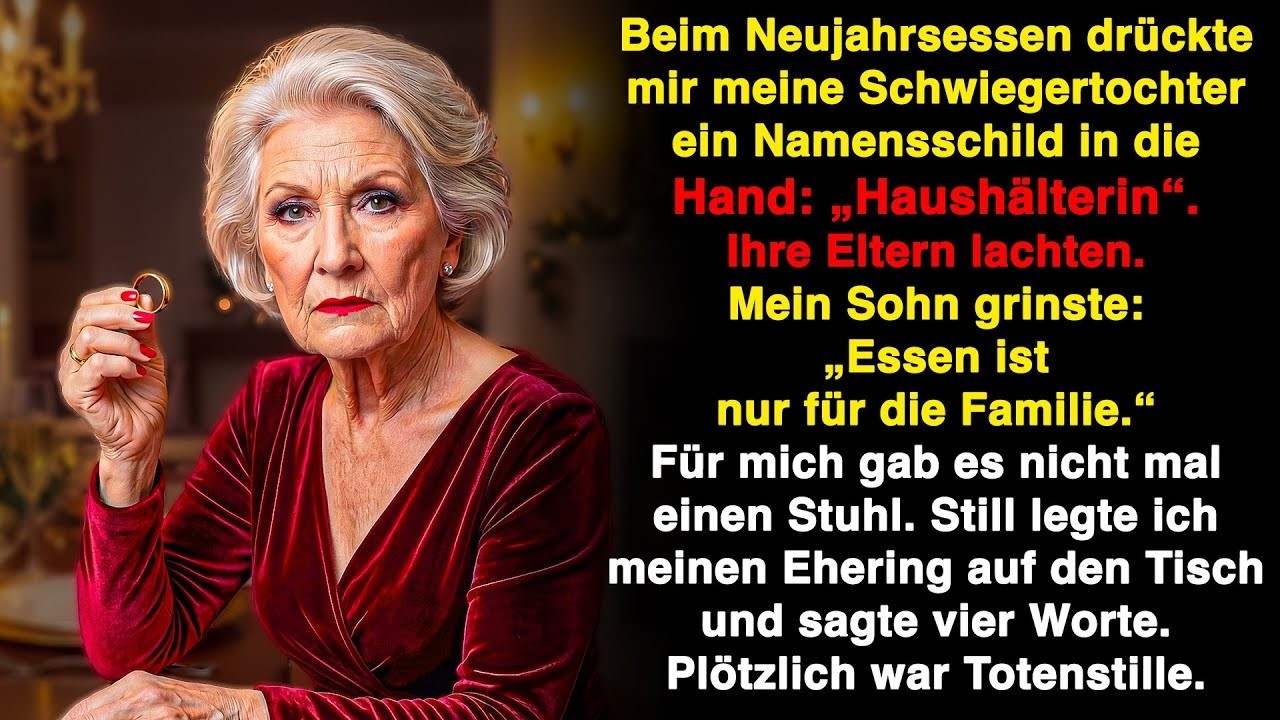 Während meine Schwiegertochter spottete und mein Sohn lachte, legte ich meinen Ring auf den Tisch..