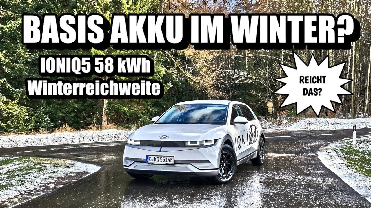 Ioniq5 58 kWh Winterreichweite  Ladezeit und Verbrauch im Megatest. #elektroauto #hyundai