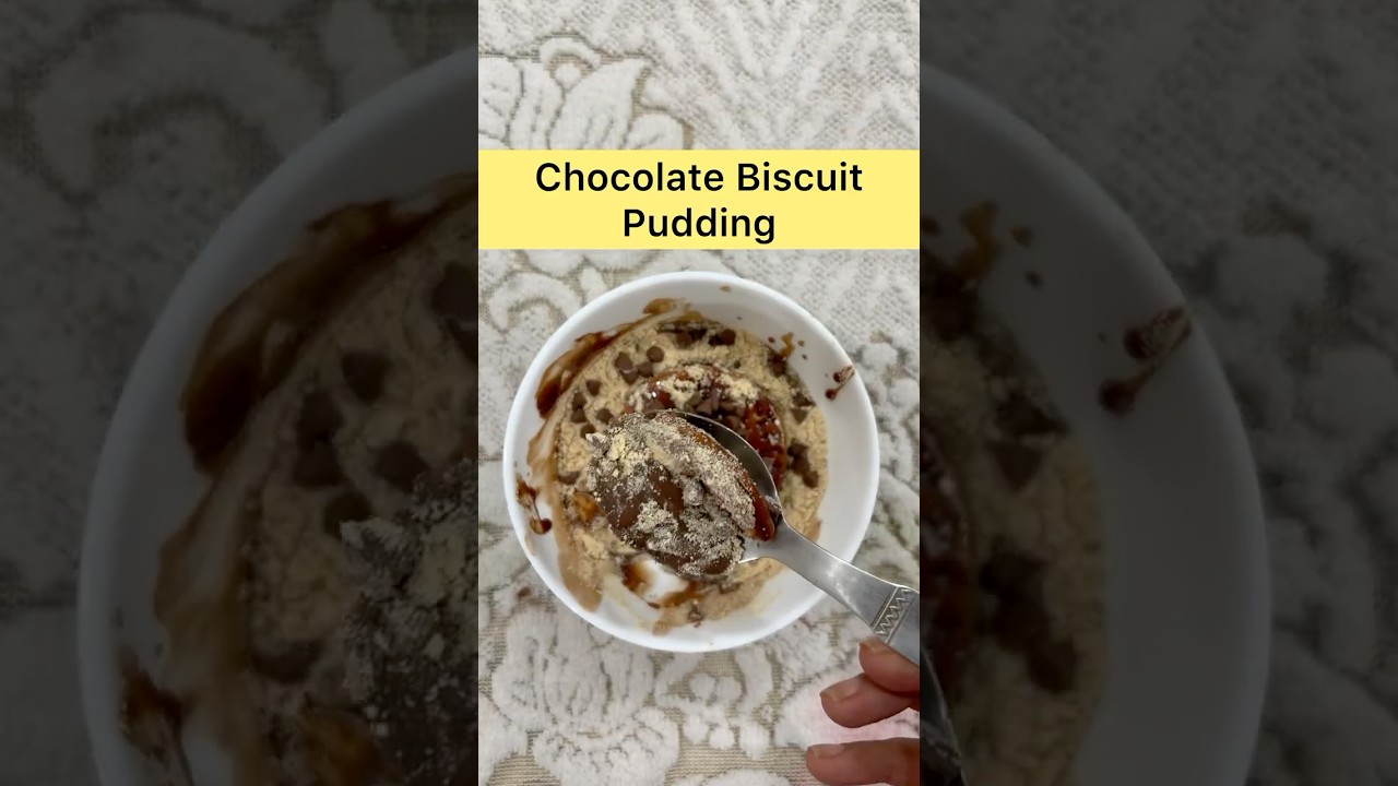 3-ingredient Chocolate Biscuit Pudding #shorts #nobakedessertrecipe #quickdessert #instantdessert
