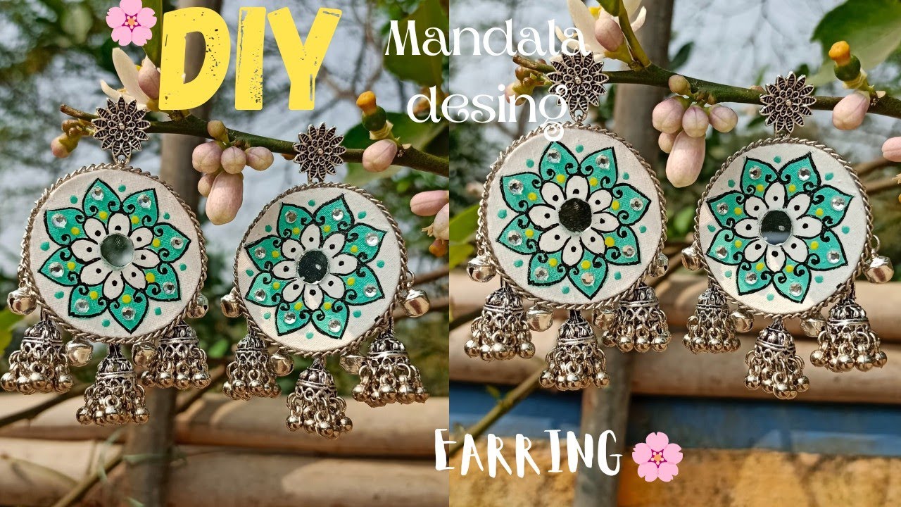 DIY #mandala desing earrings full tutorial /handmade earrings making...