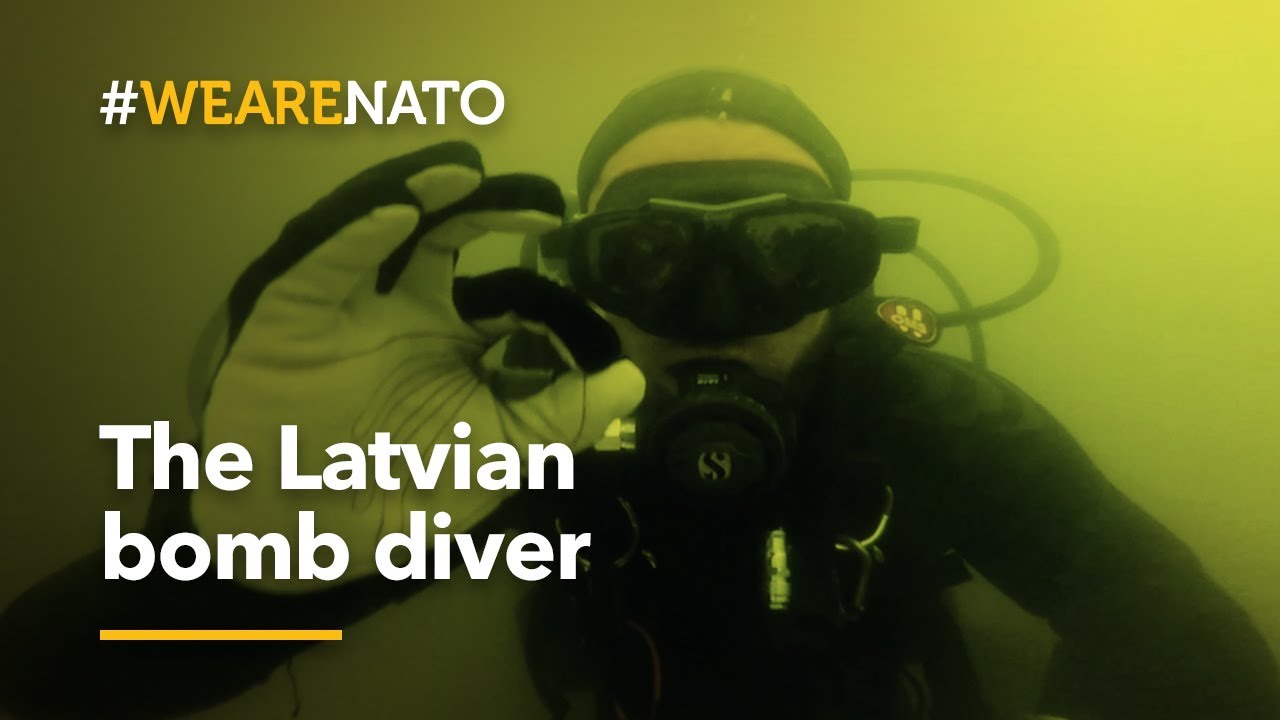The 🇱🇻Latvian diving for bombs - #WeAreNATO