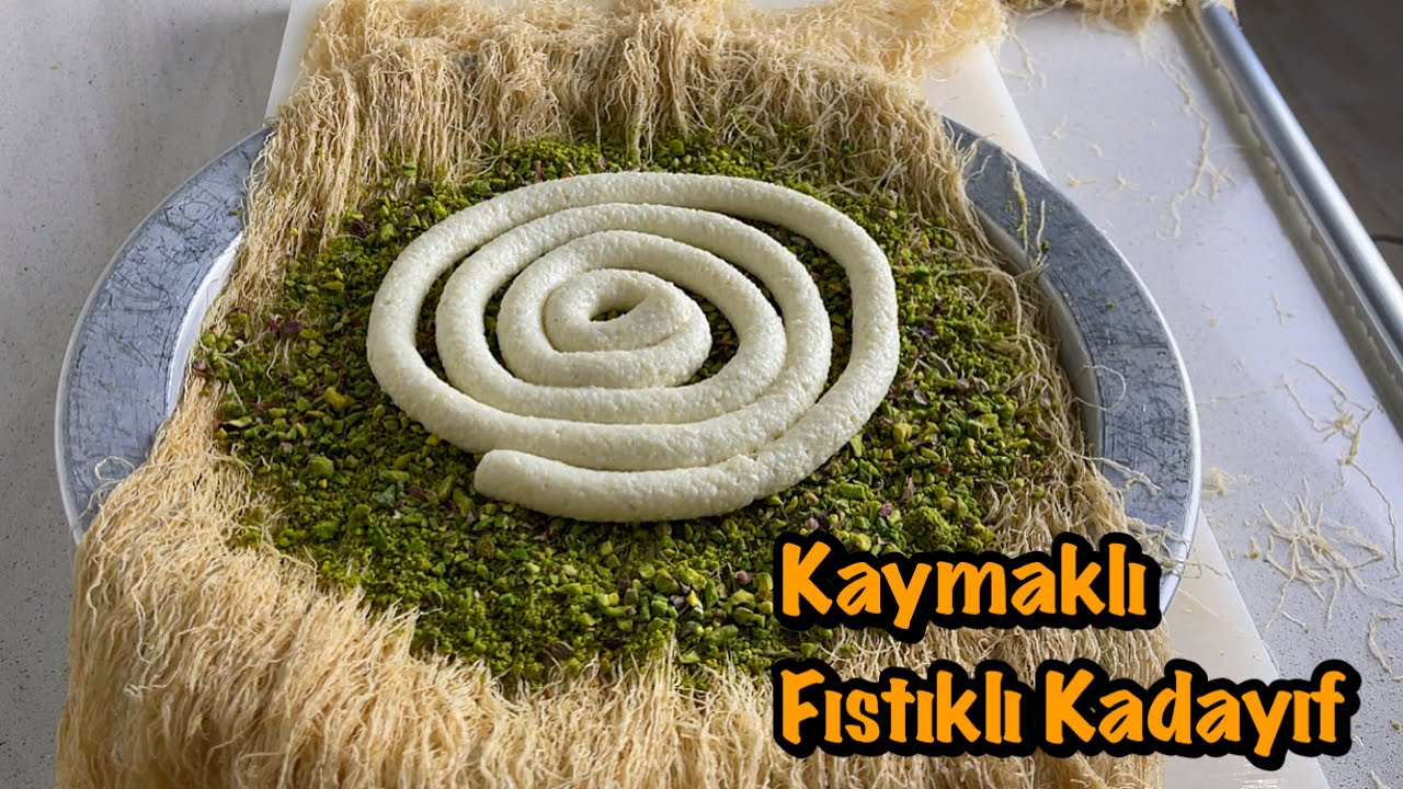 EVDE KAYMAKLI FISTIKLI HASIR KADAYIF TARİFİ!!!