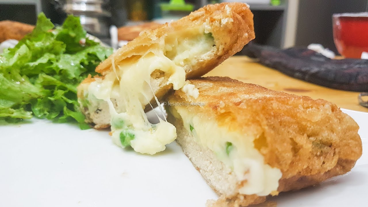 Feuilles de Brick au Poulet et Viande - Puree Pomme de Terre - Fromage