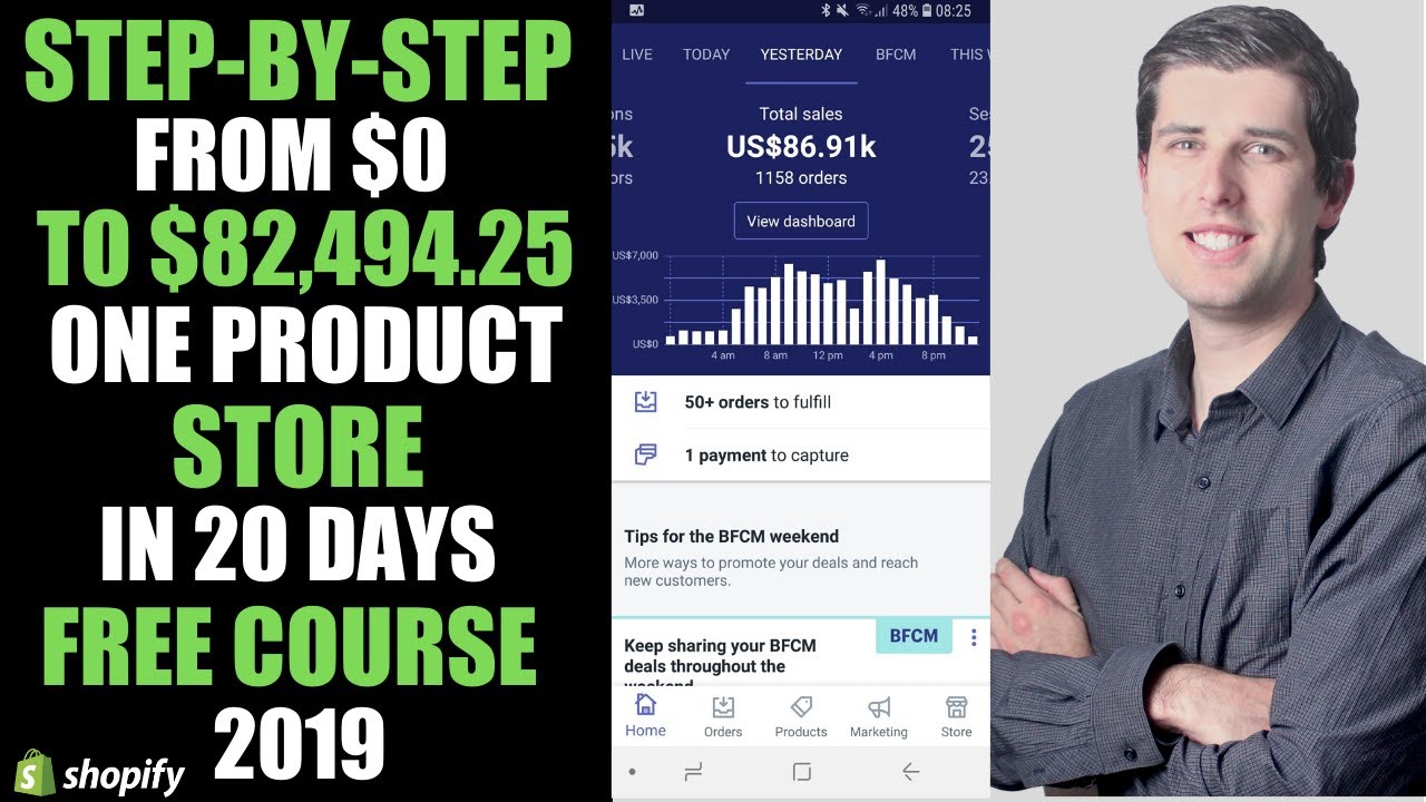 [FREE COURSE] From $0 To $82,494.35 One Product Store In 20 Days Step-by-Step | SHOPIFY Dropshipping