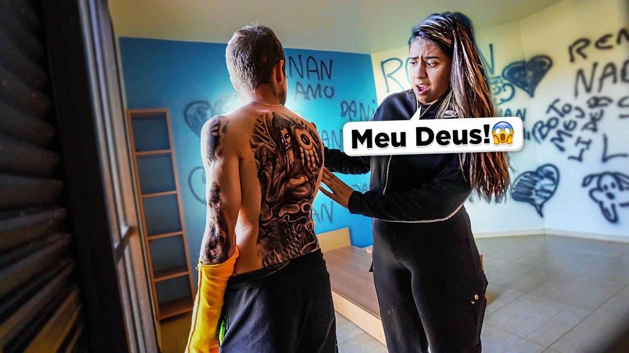 MOSTREI A TATUAGEM PRA DANI E ESSA FOI A REAÇÃO DELA 😍