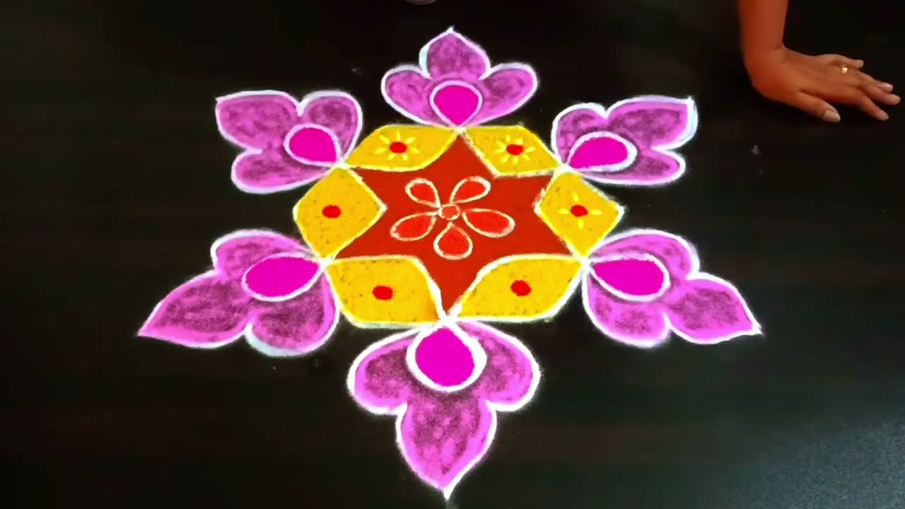 Simple design rangoli for festival #