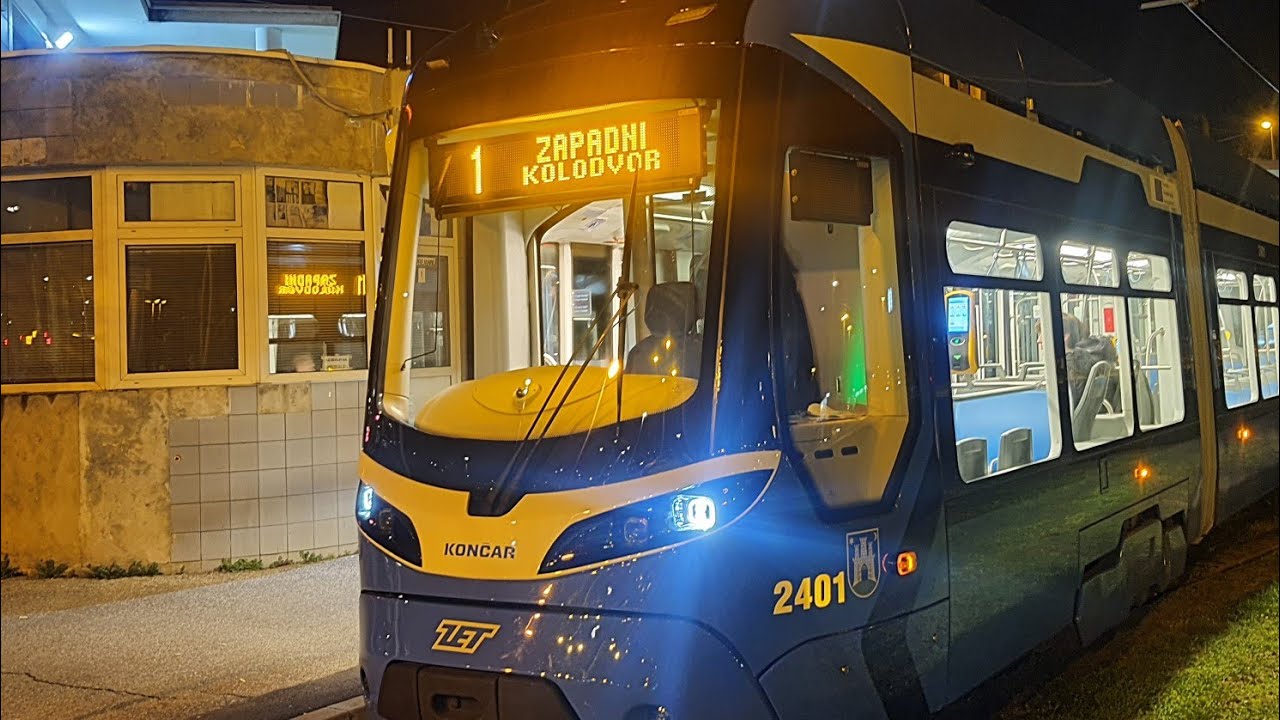 [TRV-078] ZET Končar TMK 2400 at night