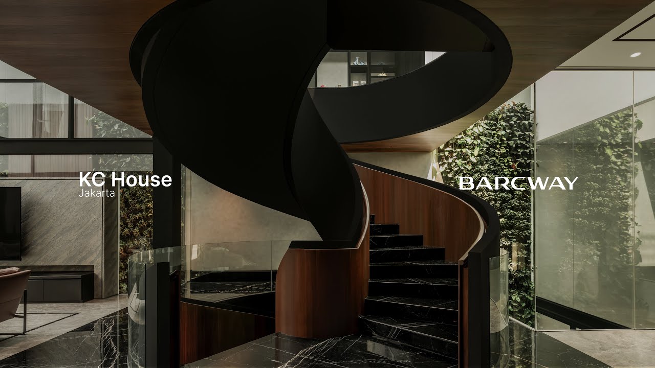A Sculptural Spiral Staircase at The Heart of a Modern Sanctuary | KC House