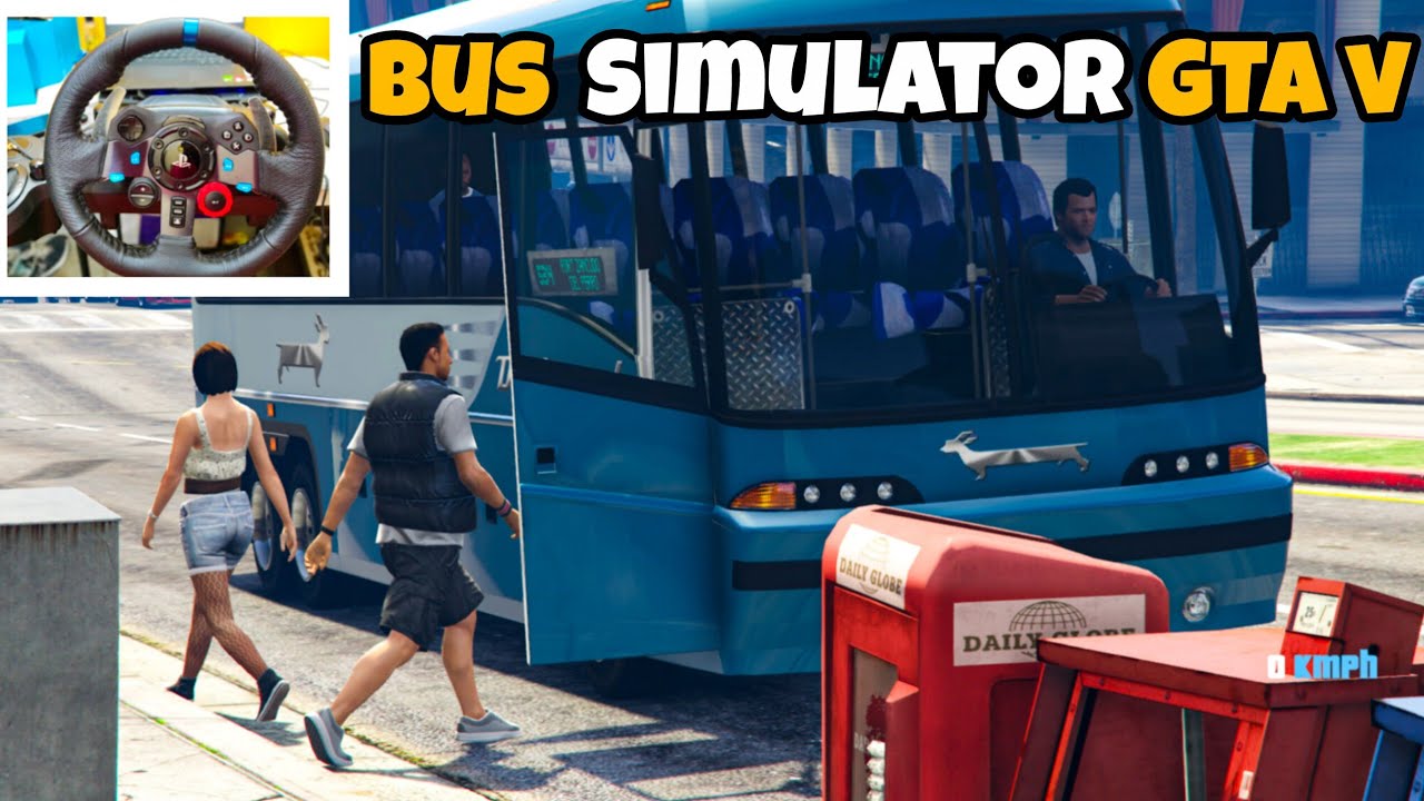 Bus Driver Simulator 🚍 | Passenger Pickup & Drop | Logitech G29 Gameplay  In GTA V ||