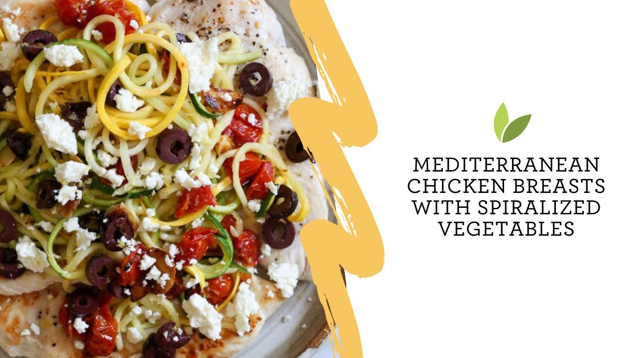 Mediterranean Chicken Breasts with Spiralized Vegetables | Inspiralized