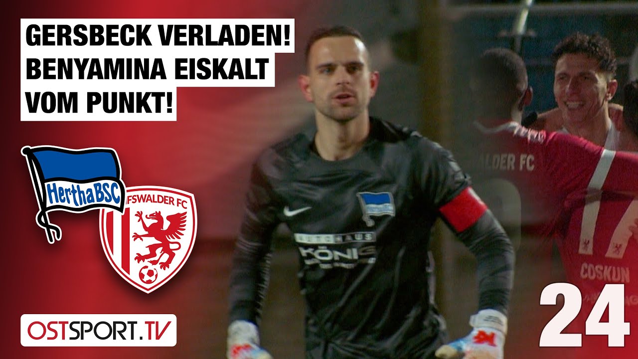 Gersbeck verladen! Benyamina eiskalt vom Punkt: Hertha II - Greifswalder FC | Regionalliga Nordost