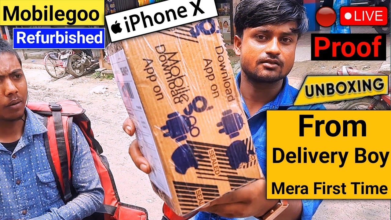Mobilegoo Refurbished IPhone X | Live poorf Unboxing, From Delivery Boy