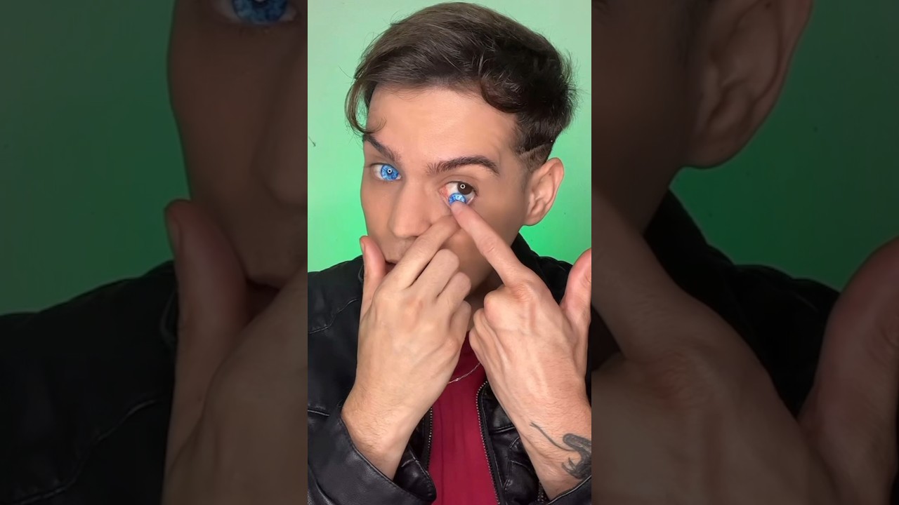 PROVANDO LENTES DE CONTATO QUE COMPREI NA SHOPEE #shorts