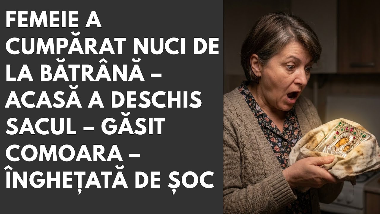 FEMEIE A CUMPĂRAT NUCI DE LA BĂTRÂNĂ – ACASĂ A DESCHIS SACUL – GĂSIT COMOARA – ÎNGHEȚATĂ DE ȘOC