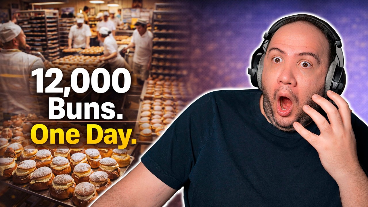 The Busiest Day of the Year in Sweden's Best Bakery | TEACHER PAUL REACTS 🇸🇪 Fettisdagen