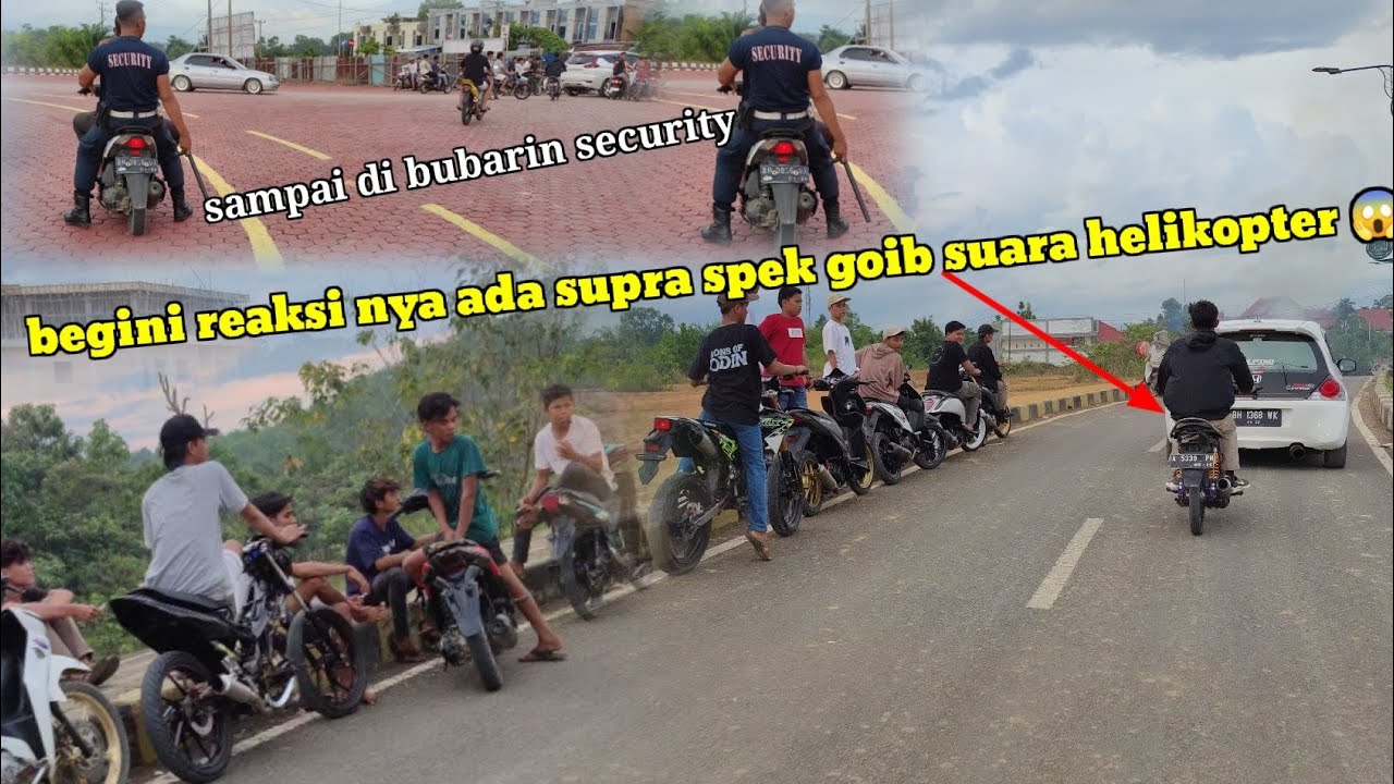 supra spek goib masuk kota ‼️begini reaksi nya   pada nengok Supra suara helikopter 🤣