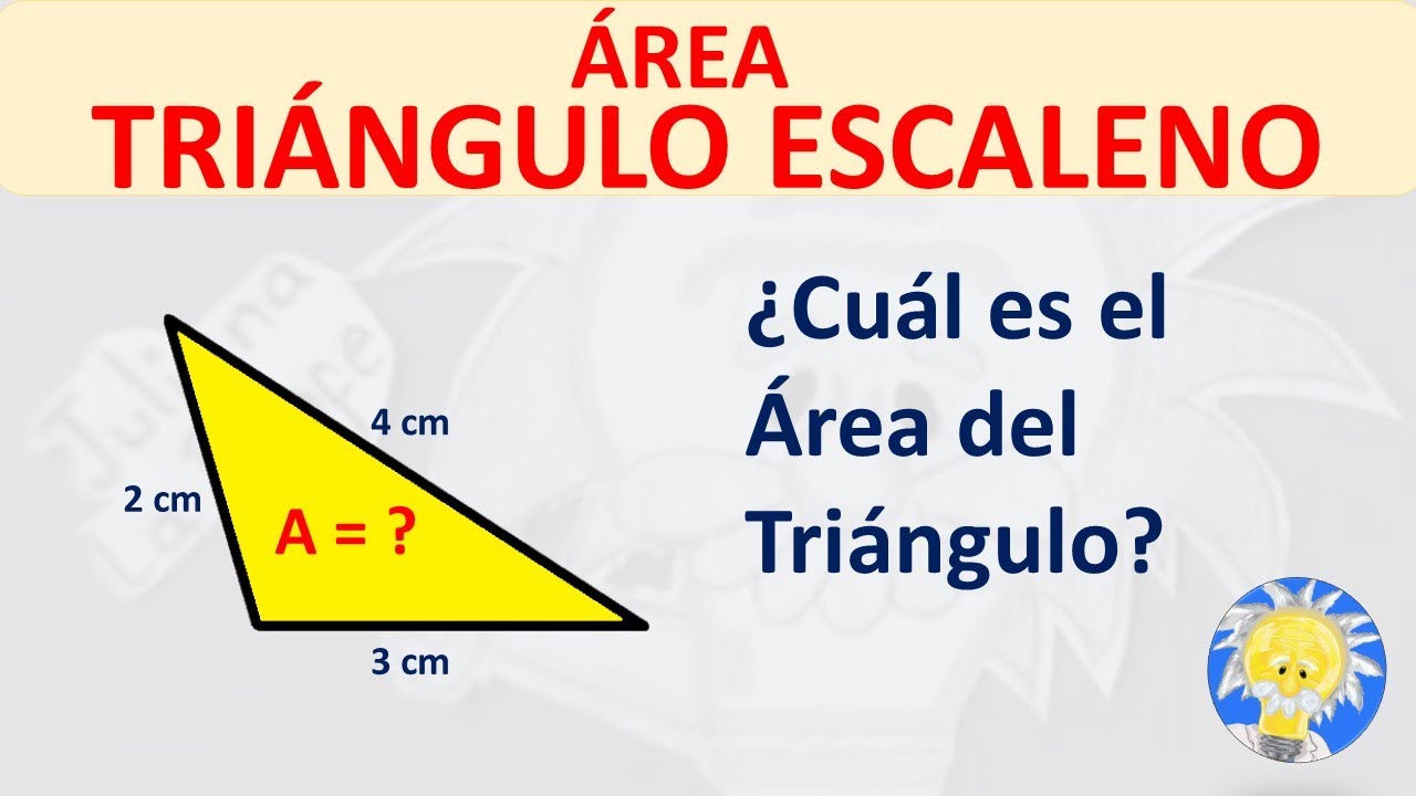 🔺 Cómo hallar el ÁREA de un TRIÁNGULO ESCALENO sin la altura ( conociendo los lados )