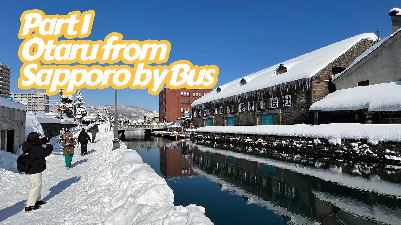POV Otaru: Sapporo to Otaru by bus ❄️🏬 | Walking Tour
