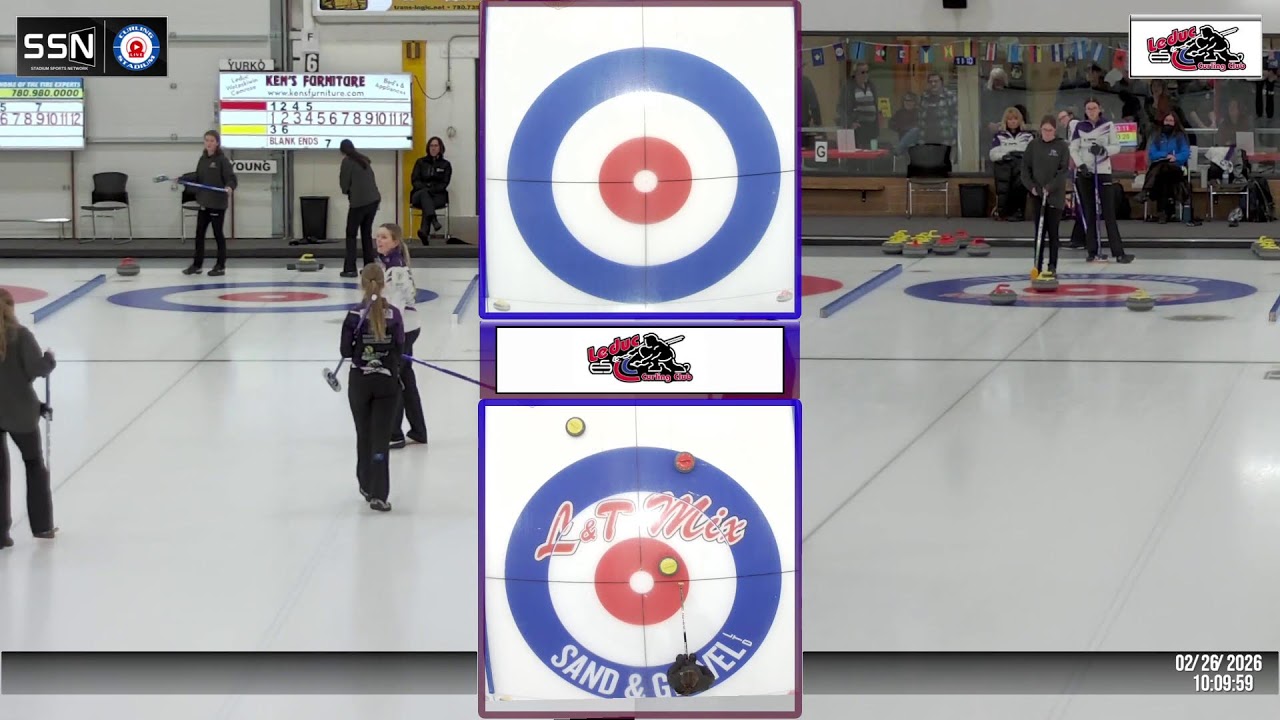 Hayden Young vs. Alena Yurko - Draw 2 - Curling Alberta U20 Junior Provincial Championships [6]