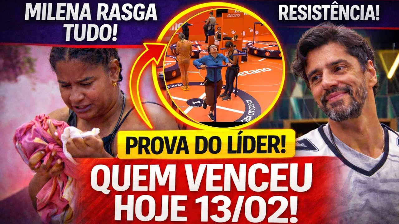 BBB26: QUEM VENCEU A PROVA DO LÍDER DE HOJE 13/02/26 VINGANÇA ARMADA! JONAS NO PAREDÃO BBB 26!