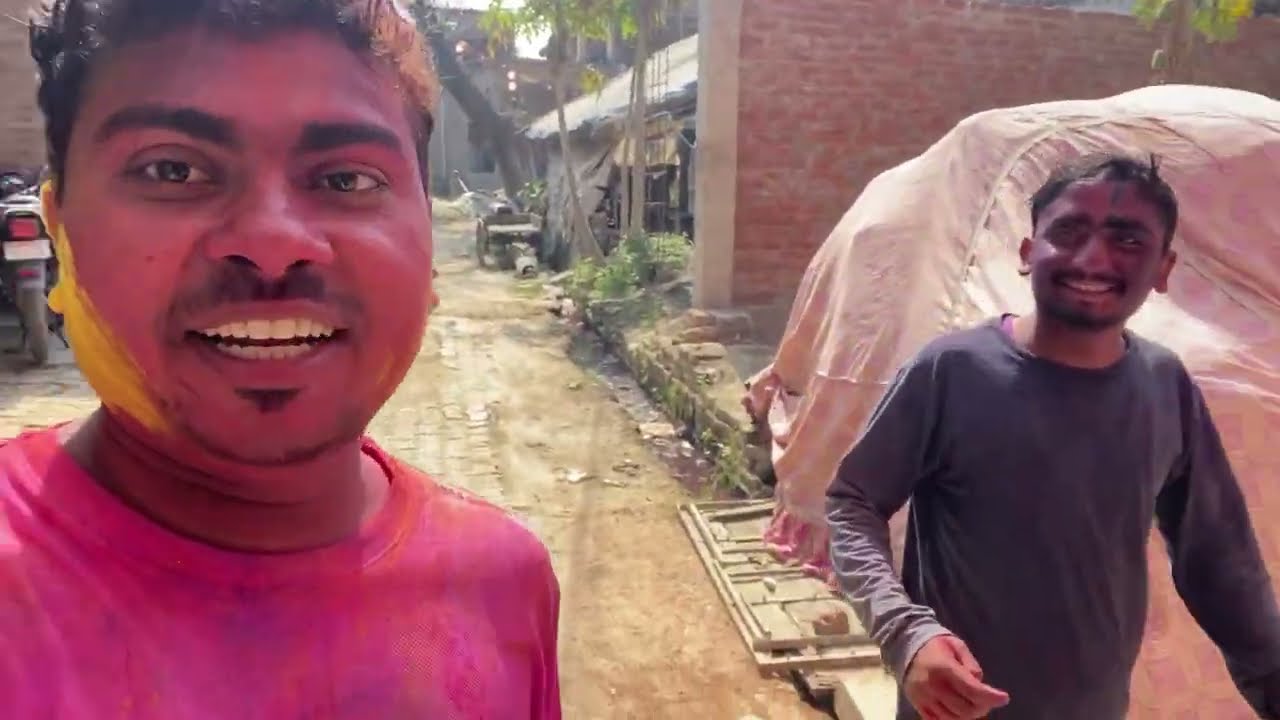 Hamare Gaon Ki Holi😍And Full Masti @deepakosmvlog9208 