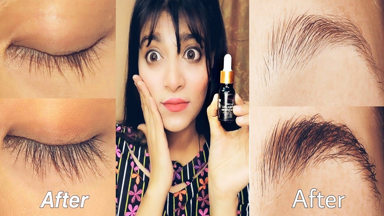 How to grow long Eyelashes and Eyebrows naturally | used lash and brow growth serum for 7 days