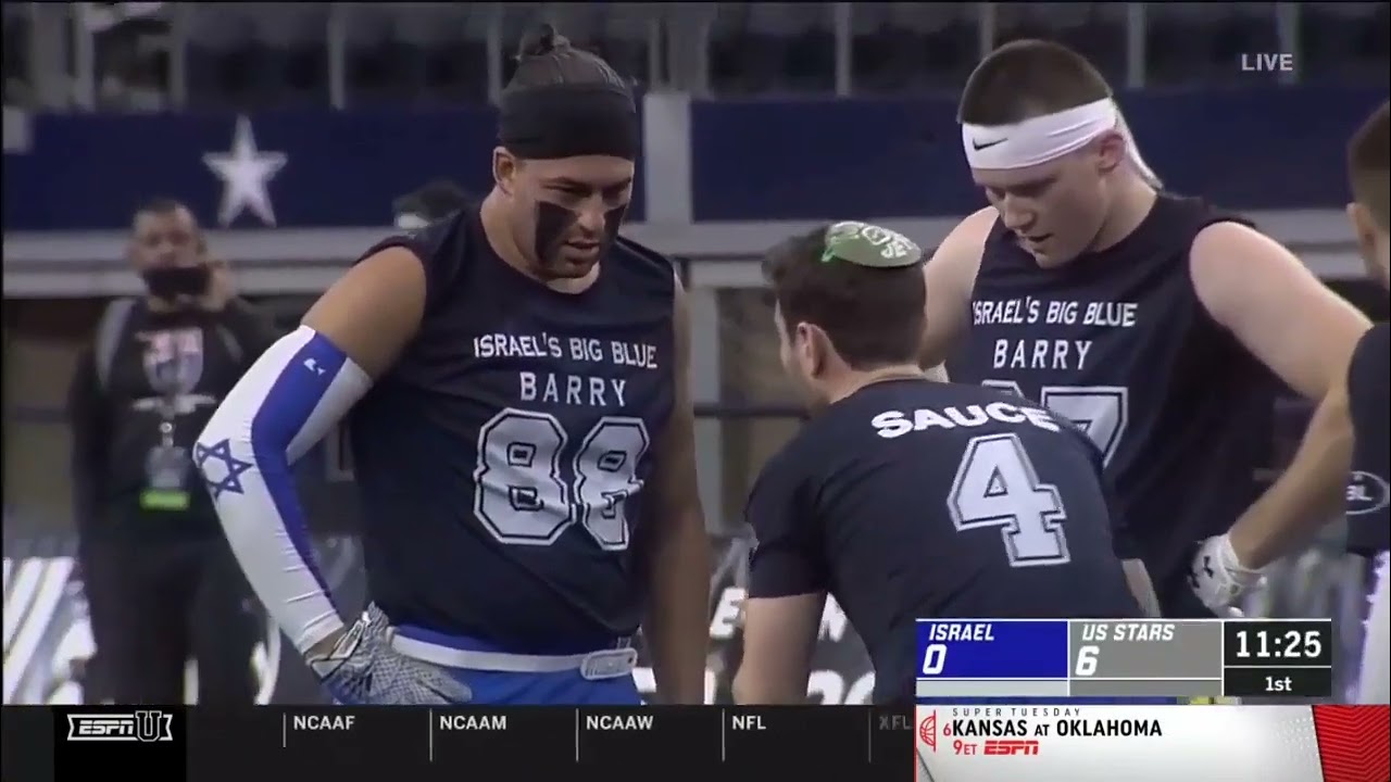 Israel vs U S Stars International Bowl 2020   Flag Football Men's Final