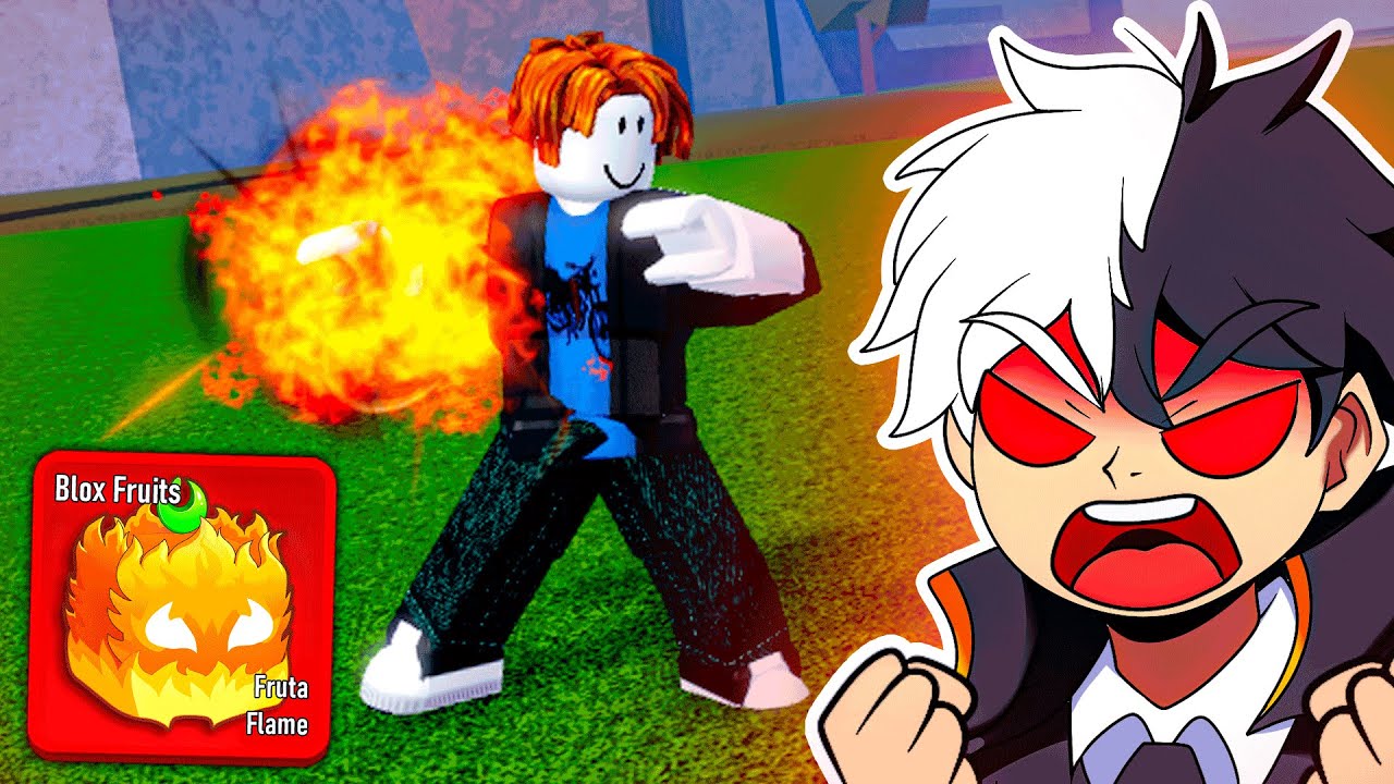 COMI E DESPERTEI A FRUTA FLAME no BLOX FRUITS!!