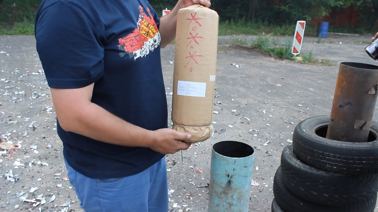 Zylinderbombe 150mm italian Multi-Salute Cylinder with Bottomshot