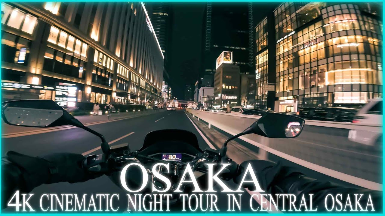 POV 4K HONDA PCX NIGHT RIDE IN CENTRAL OSAKA CITY