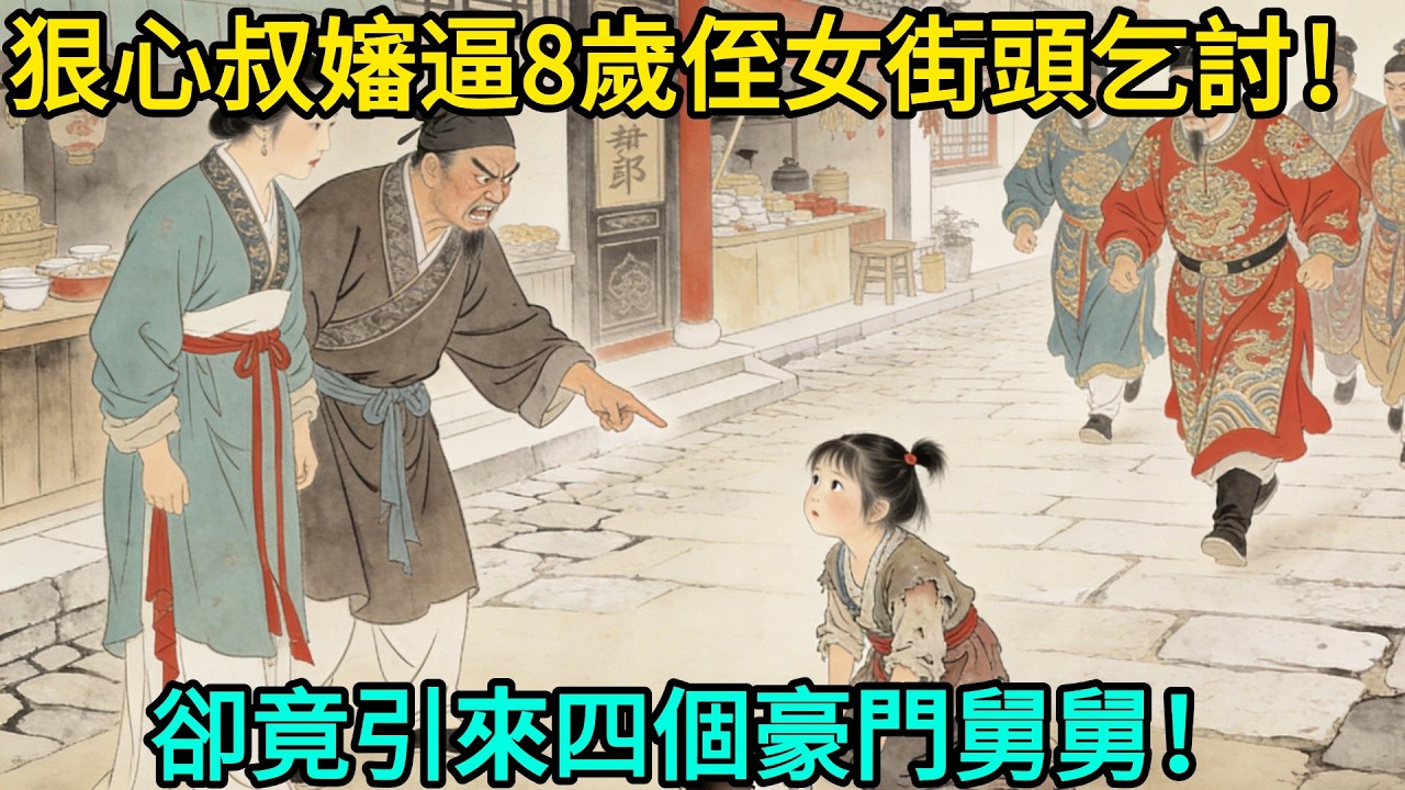 狠心叔嬸逼8歲侄女街頭乞討！卻竟引來四個豪門舅舅！結局太解氣！#民間故事 #故事頻道 #感人故事 #情感