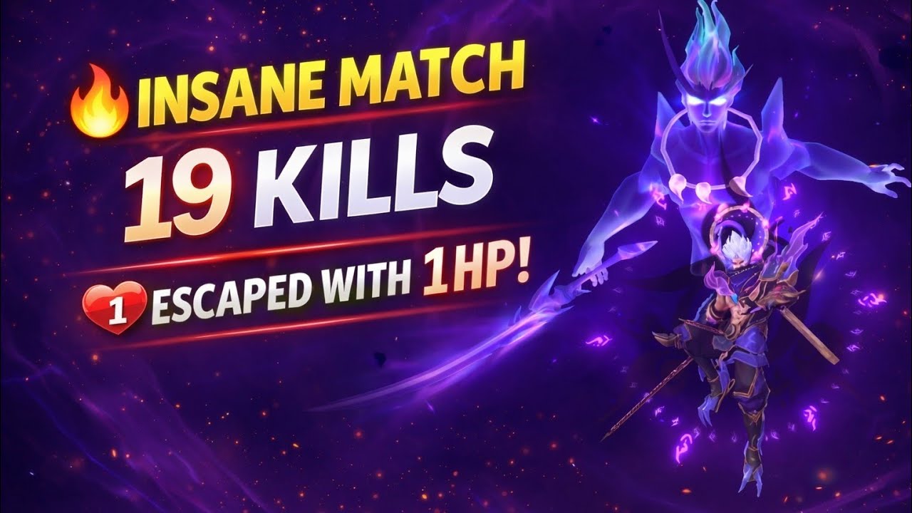 THE CRAZIEST MATCH – 19 KILLS & 1 HP ESCAPE | Mobile Legends | hayabusa