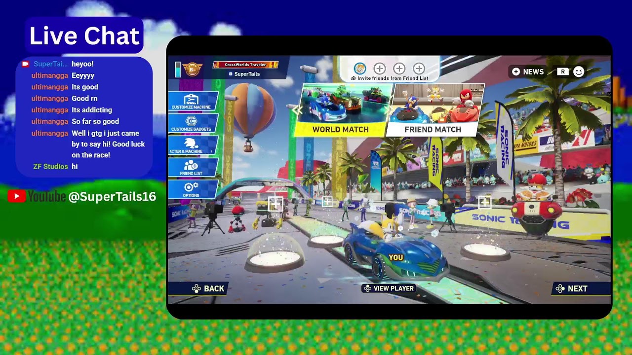 Sonic Racing Crossworlds Online Livestream! (Nintendo Switch) - SuperTails16 Livestream
