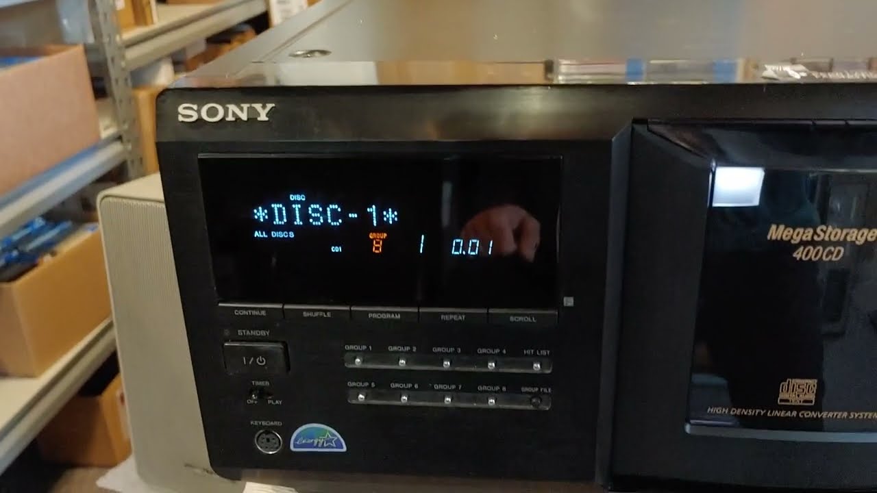 SONY CD Player CDP-CX400 Mega Storage 400 CD Changer Player. 
