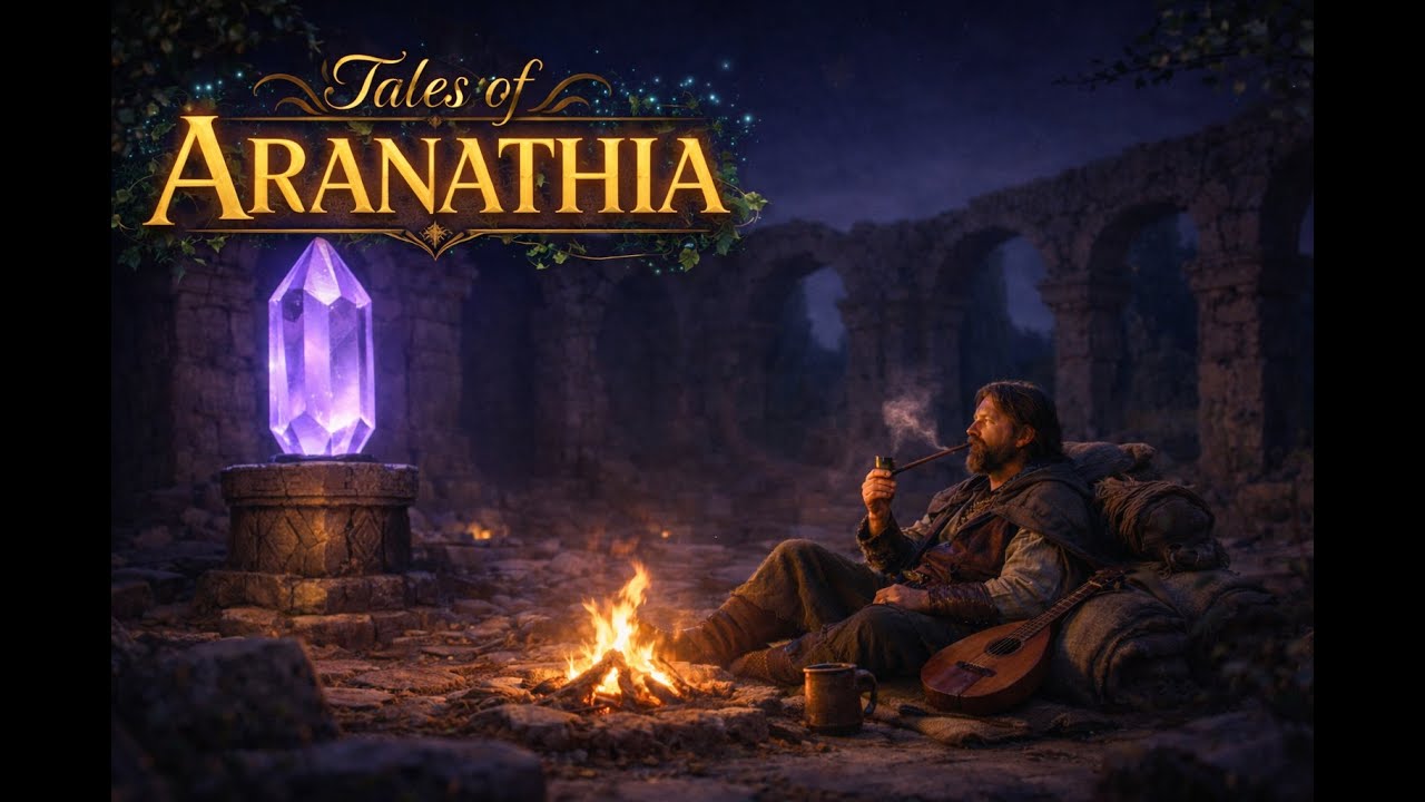 Fantasy Campfire Ambience | Robert the Bard’s Rest in Ancient Ruins | 2 Hours