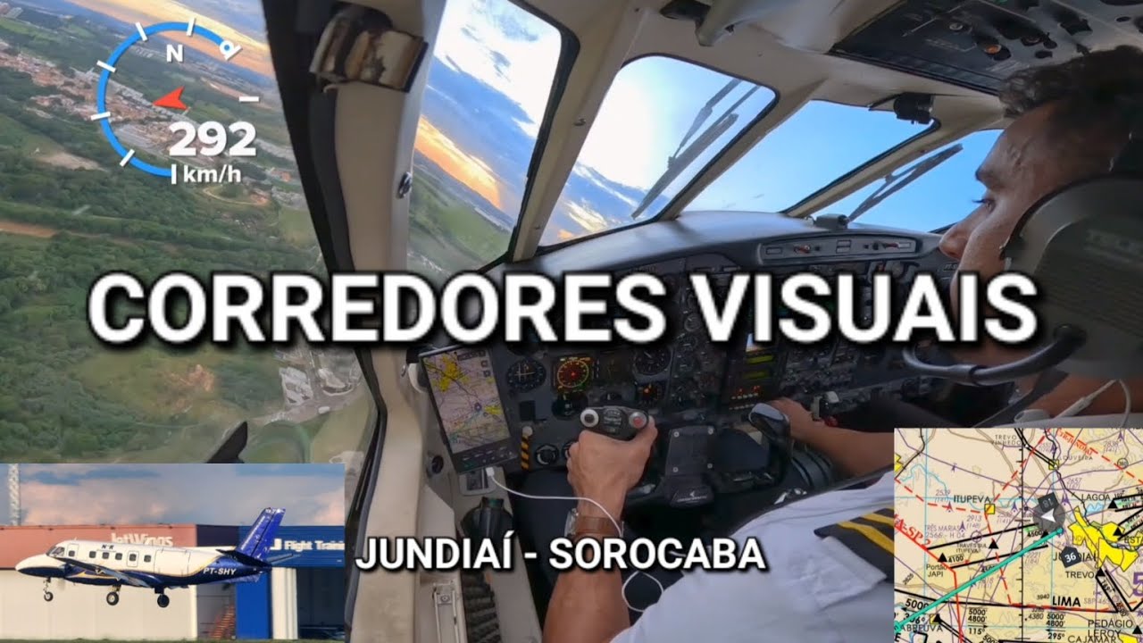 Voando nos corredores visuais de São Paulo. Jundiaí (SBJD) para Sorocaba (SDCO) Embraer Bandeirante
