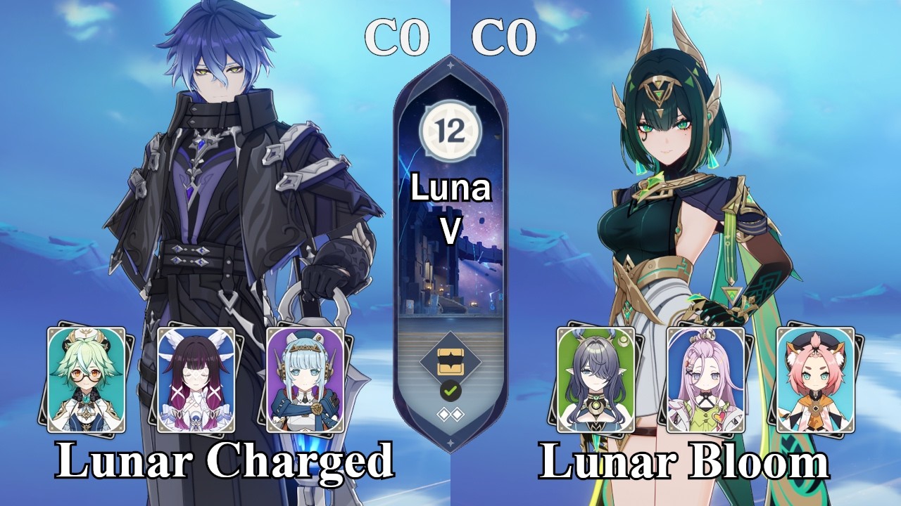 C0 Flins Lunar Charged & C0 Nefer Lunar Bloom | Spiral Abyss 6.4 Luna V