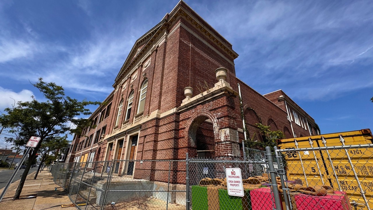 The Atlantic City School Being Demolished - Drone Video