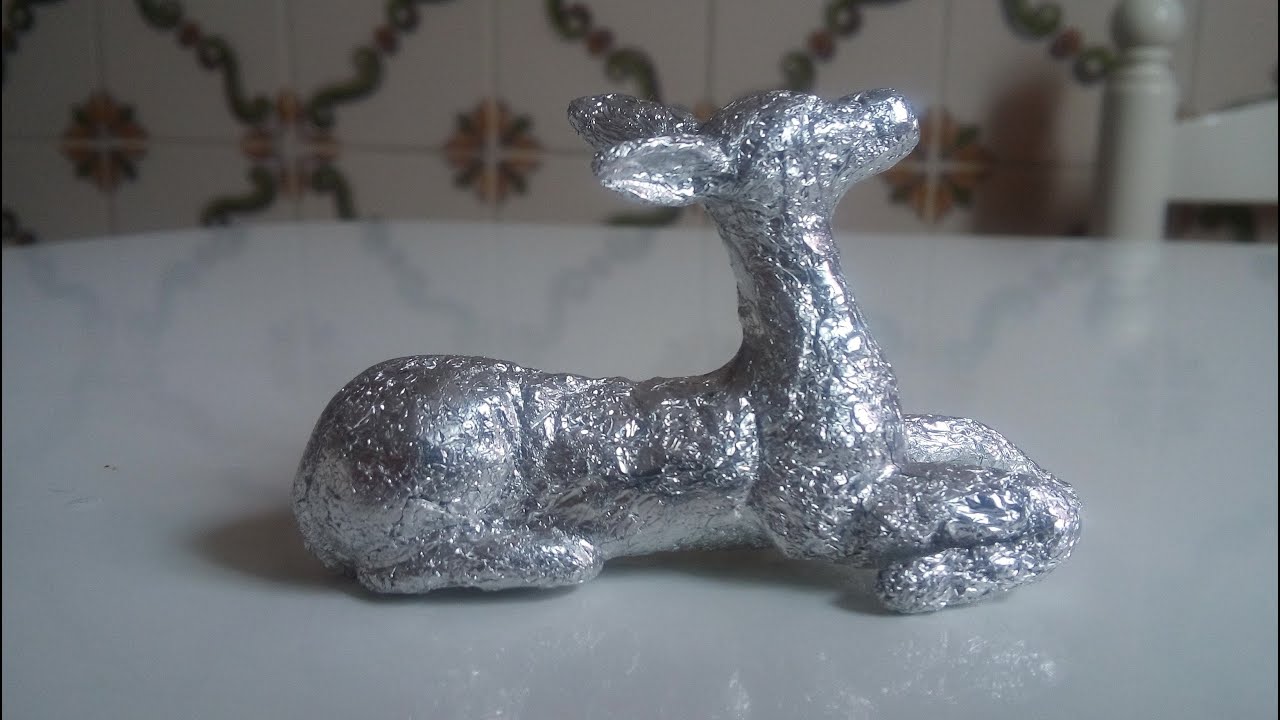 Escultura con papel aluminio