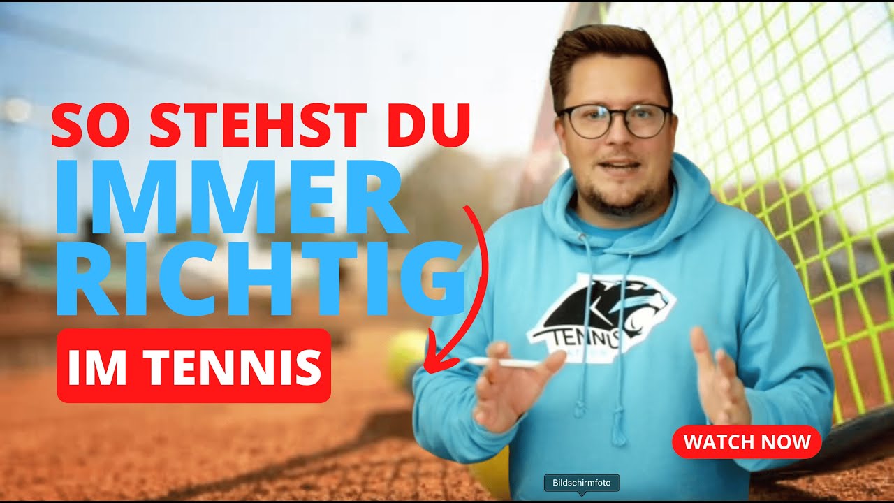 Optimales Stellungsspiel! Auf der Winkelhalbierenden zum Erfolg im Tennis