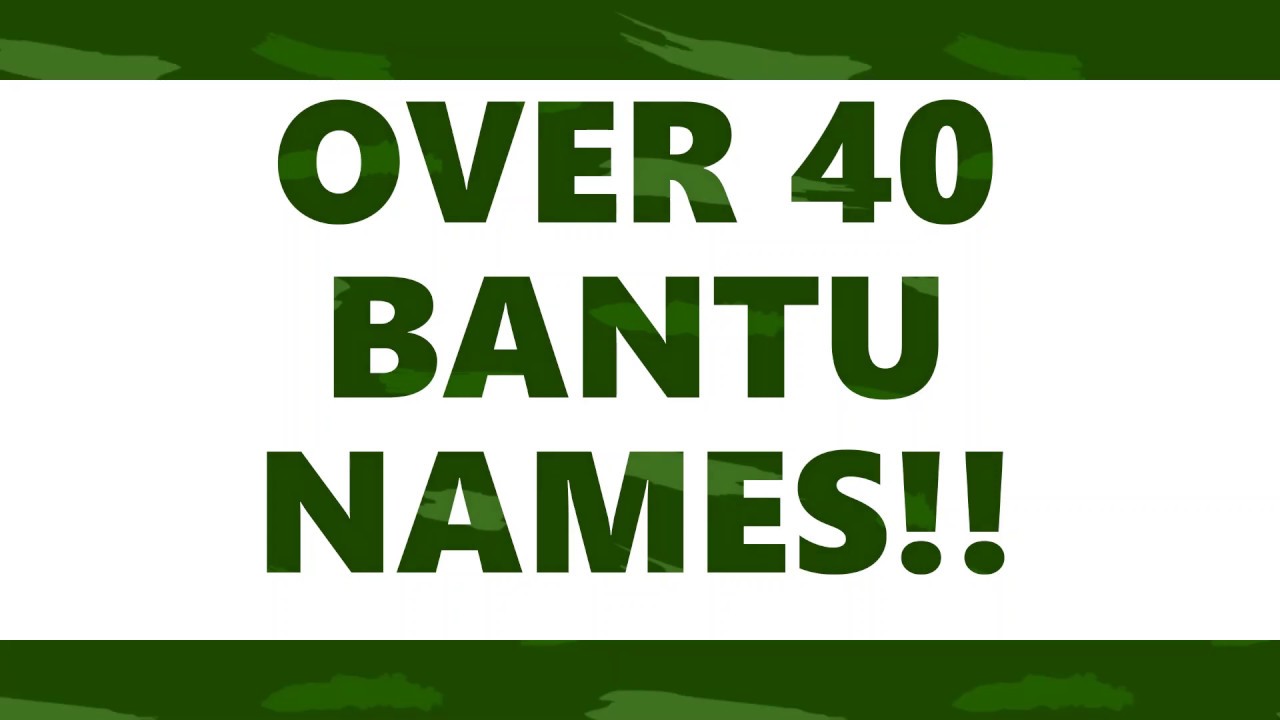 40+ BANTU (Ejagham, Bakor) NAMES FOUND IN THE BIBLE!