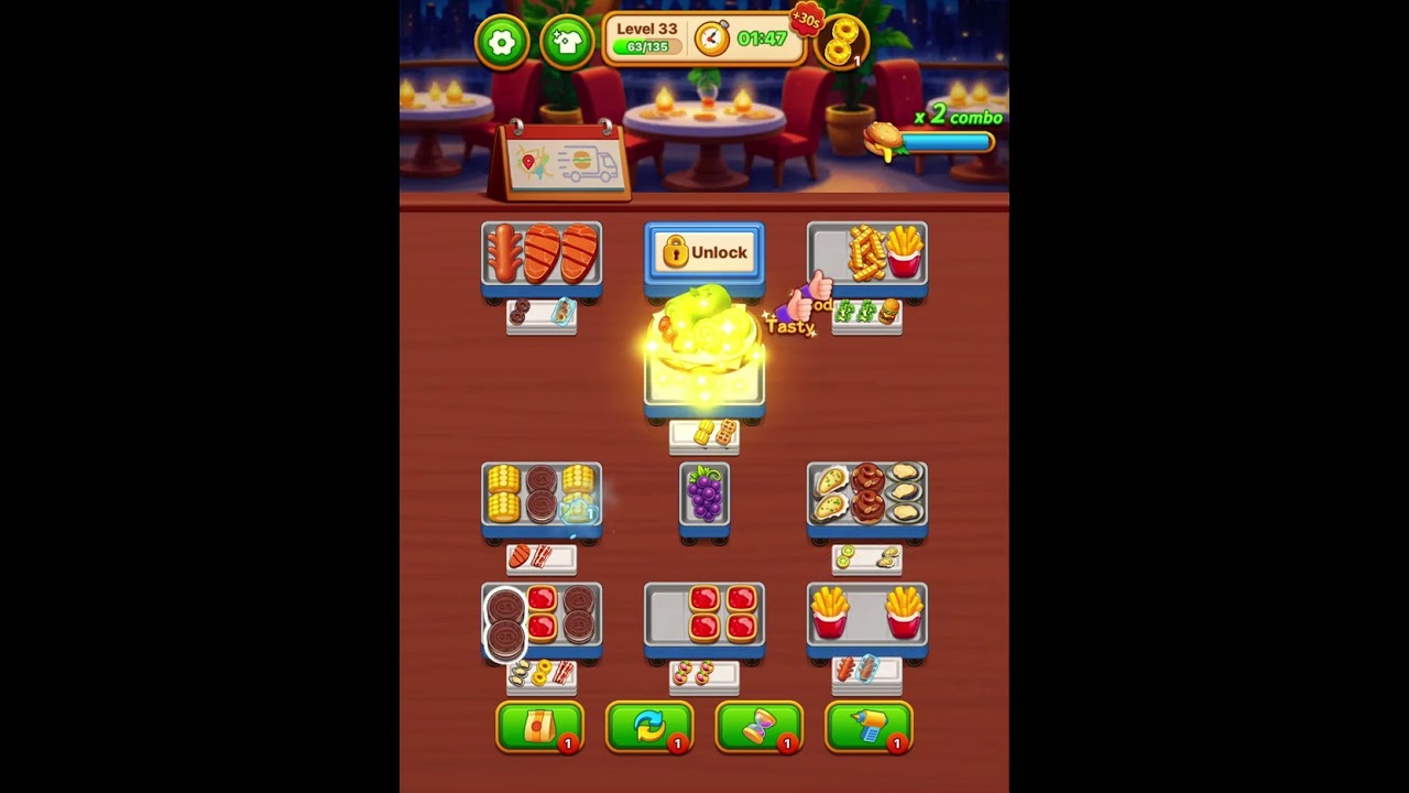 Grill Sort (Gloryway Puzzle) - Level 33 #games #cooking #grill #restaurant
