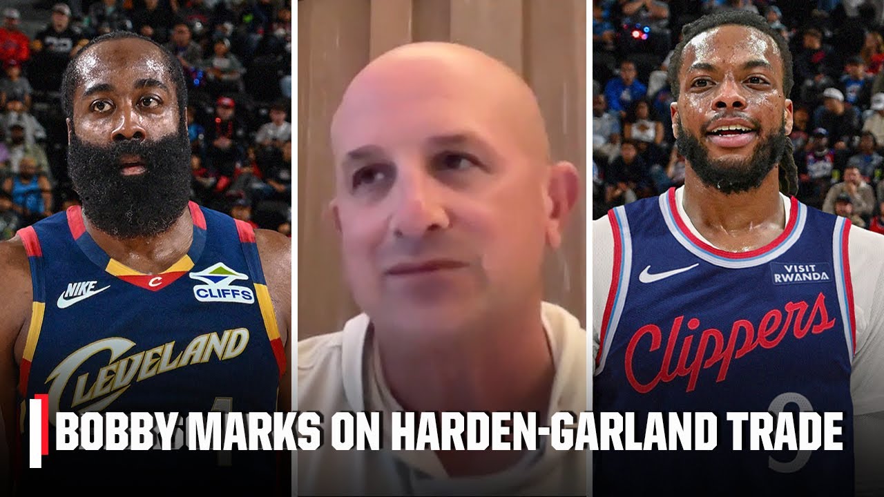 🚨 James Harden TRADED for Darius Garland 🚨 Bobby Marks reacts to the big move 👀 | NBA on ESPN