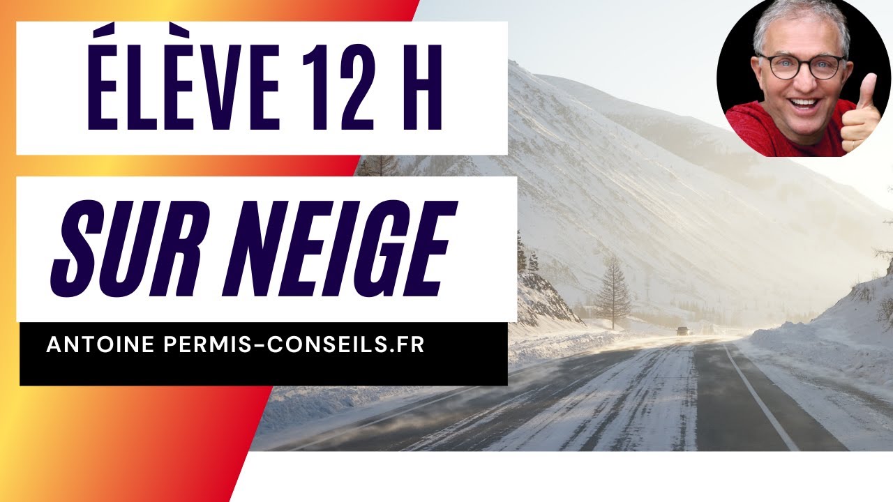 CONDUITE SUR LA NEIGE par un élève de 12h de conduit : conduite commentée 73