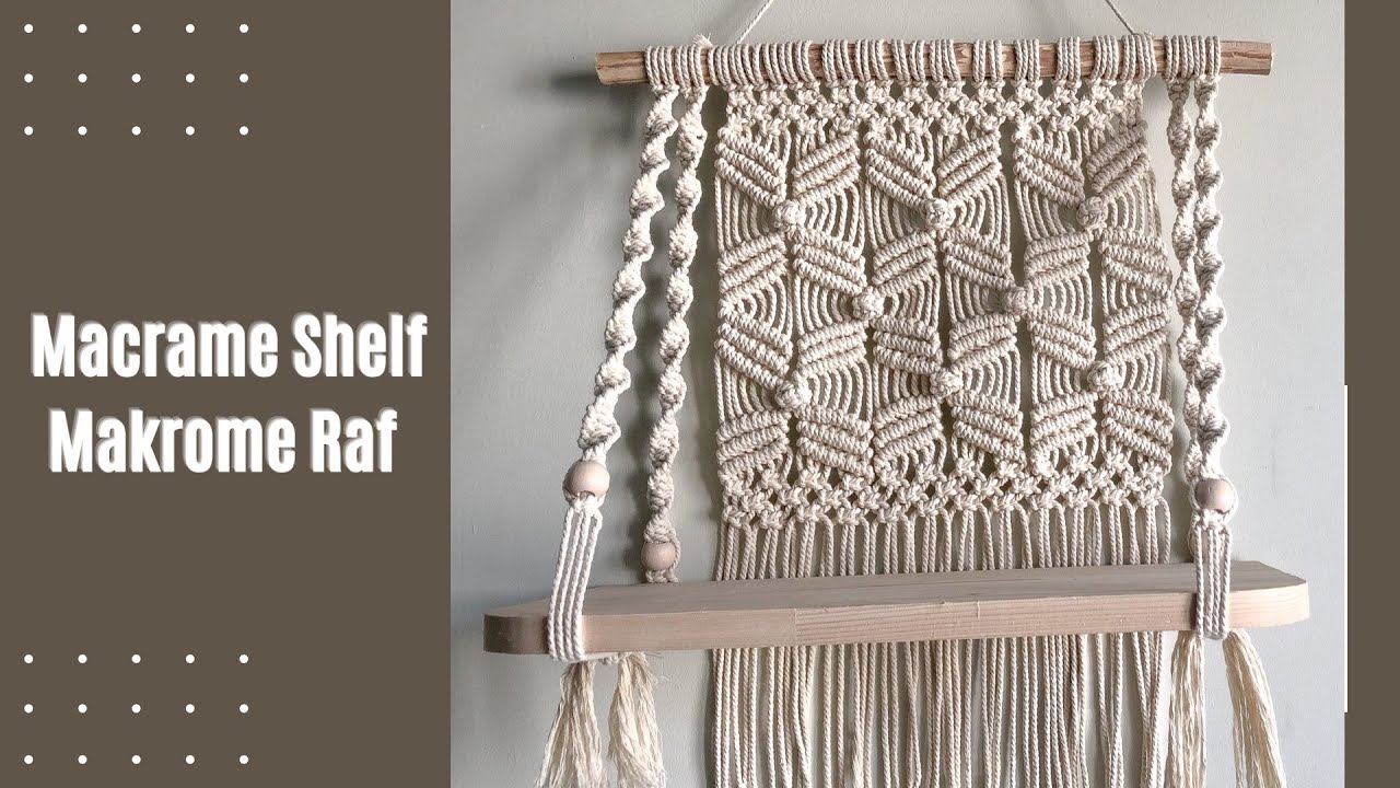 #makromerafyapımı #macrameshelf
Macrame Shelf / Macrame Wall Hanging